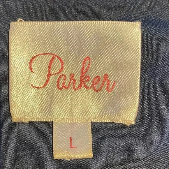 Parker Nadia Navy Beaded Tank Top, size L - Picture 4 of 11